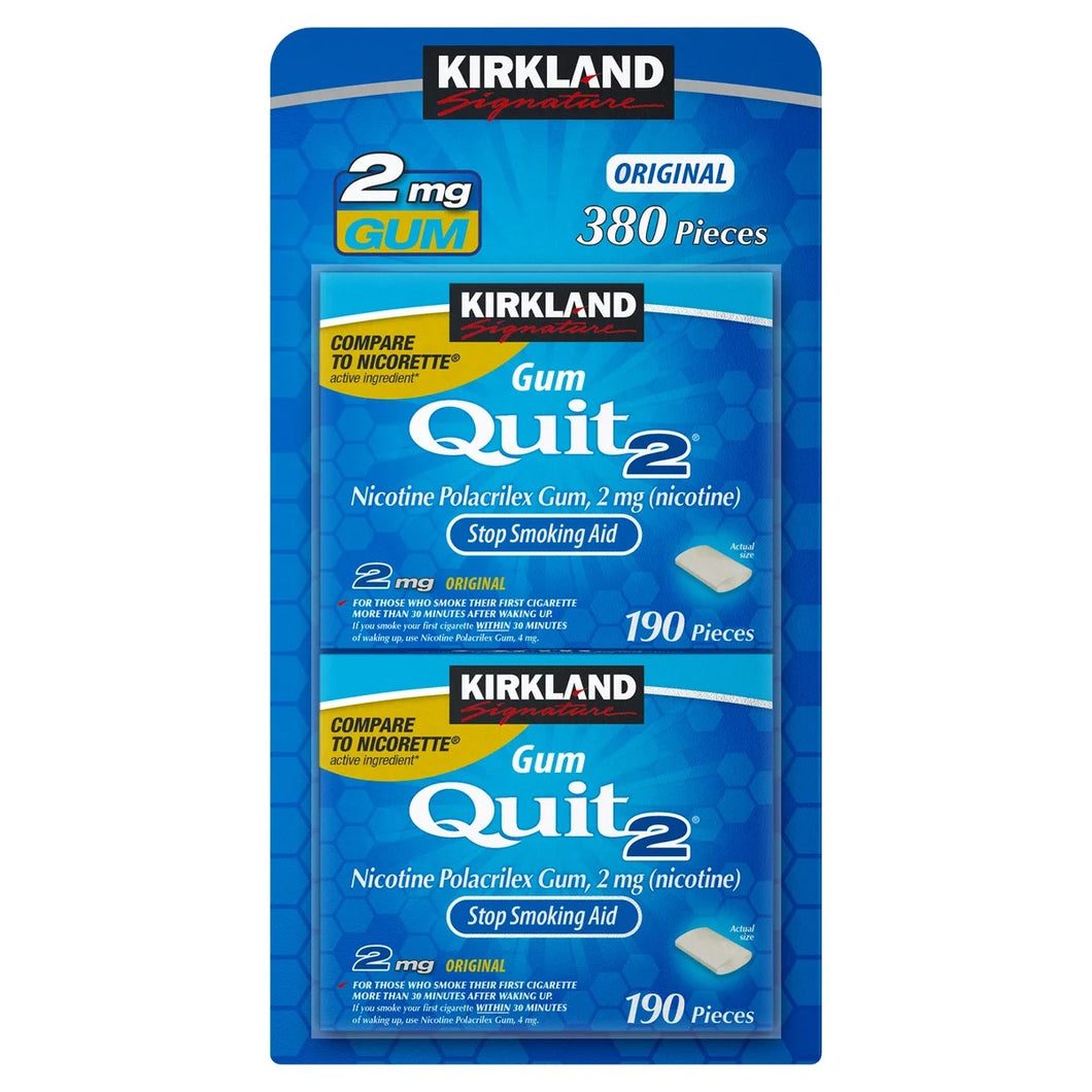커클랜드 시그니처 Quit 2mg or 4mg 금연껌 380정  Original [미국 Costco  구매대행 직배송]