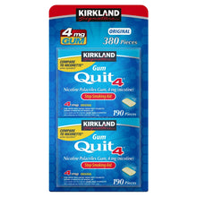 이미지를 갤러리 뷰어에 로드 , 커클랜드 시그니처 Quit 2mg or 4mg 금연껌 380정  Original [미국 Costco  구매대행 직배송]
