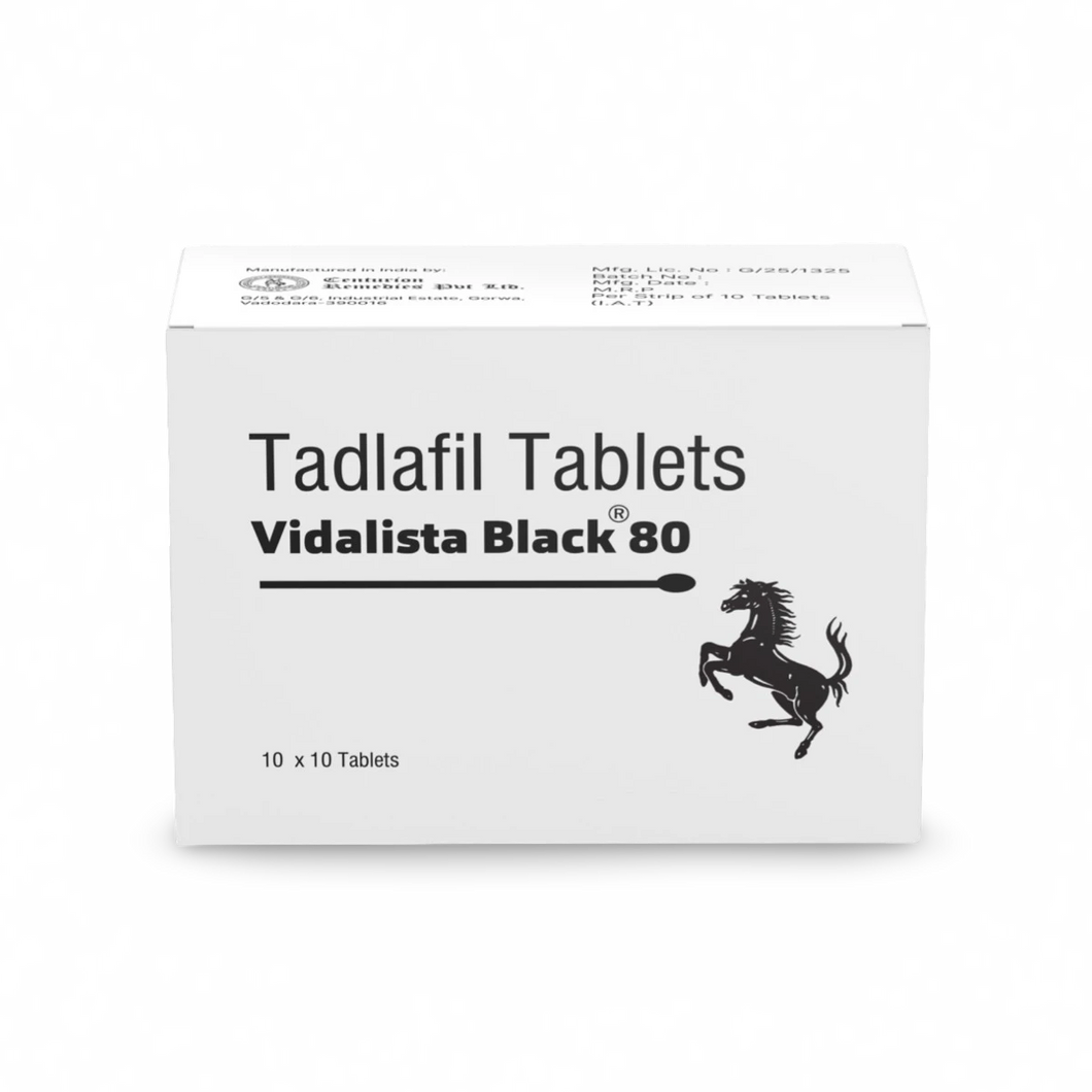 비달리스타 블랙 Vidalista Black 80mg(타다라필 Tadalafil 80mg)